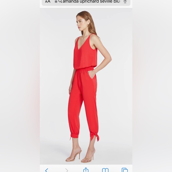 Deep cobalt jumpsuit in perfect condition, worn once. Last image shows style. - Picture 4 of 4